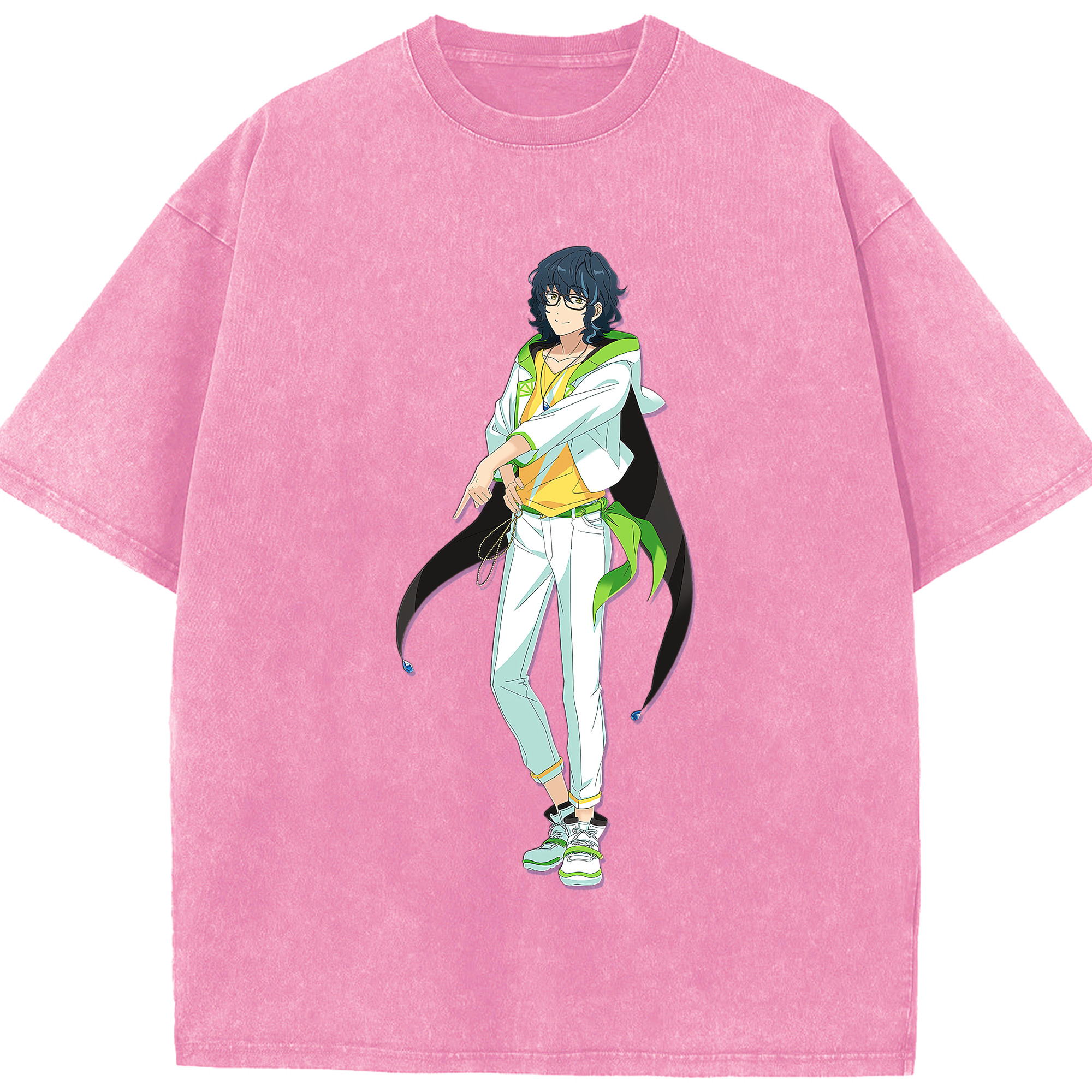 （画像用） あんさんぶるスターズ! Ensemble Stars 綿100% ヴィンテージ風 半袖Tシャツ（フロントプリント）